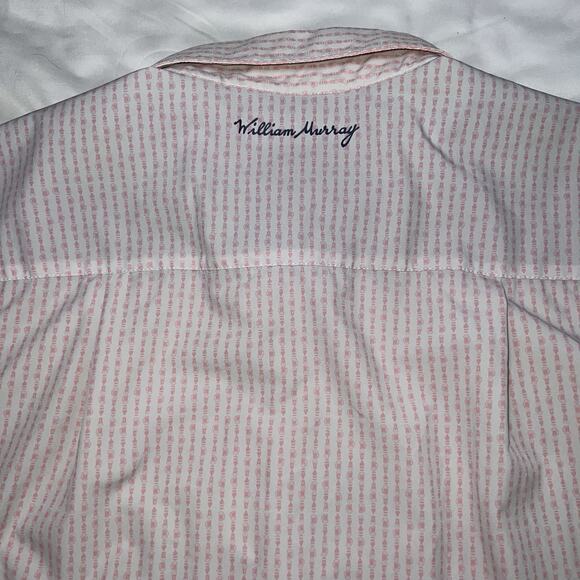 William Murray Shirt Mens Size XL Pink White Beer Beersucker Golf Button Down SS - Picture 13 of 15